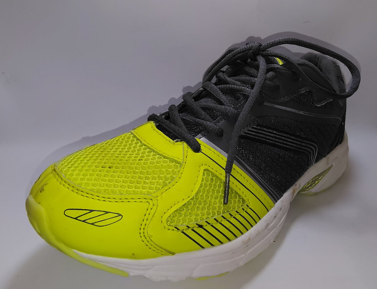 Crane Mens Grey  Yellow running sneakers